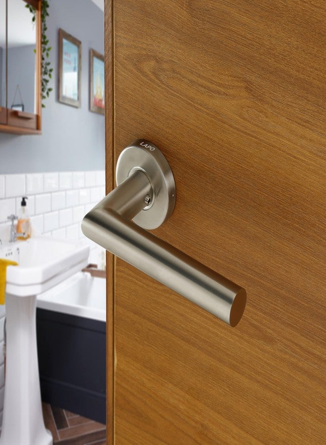 LAPO Heavy Duty Door Locks for Bathroom, Door Lock Without Key for Balcony, Door Handle Lock Handlesets Without Key for Storeroom, Handle Lock for Pooja Ghar | Matt Finish | 3 Years Warranty CMH-10T - Image 4